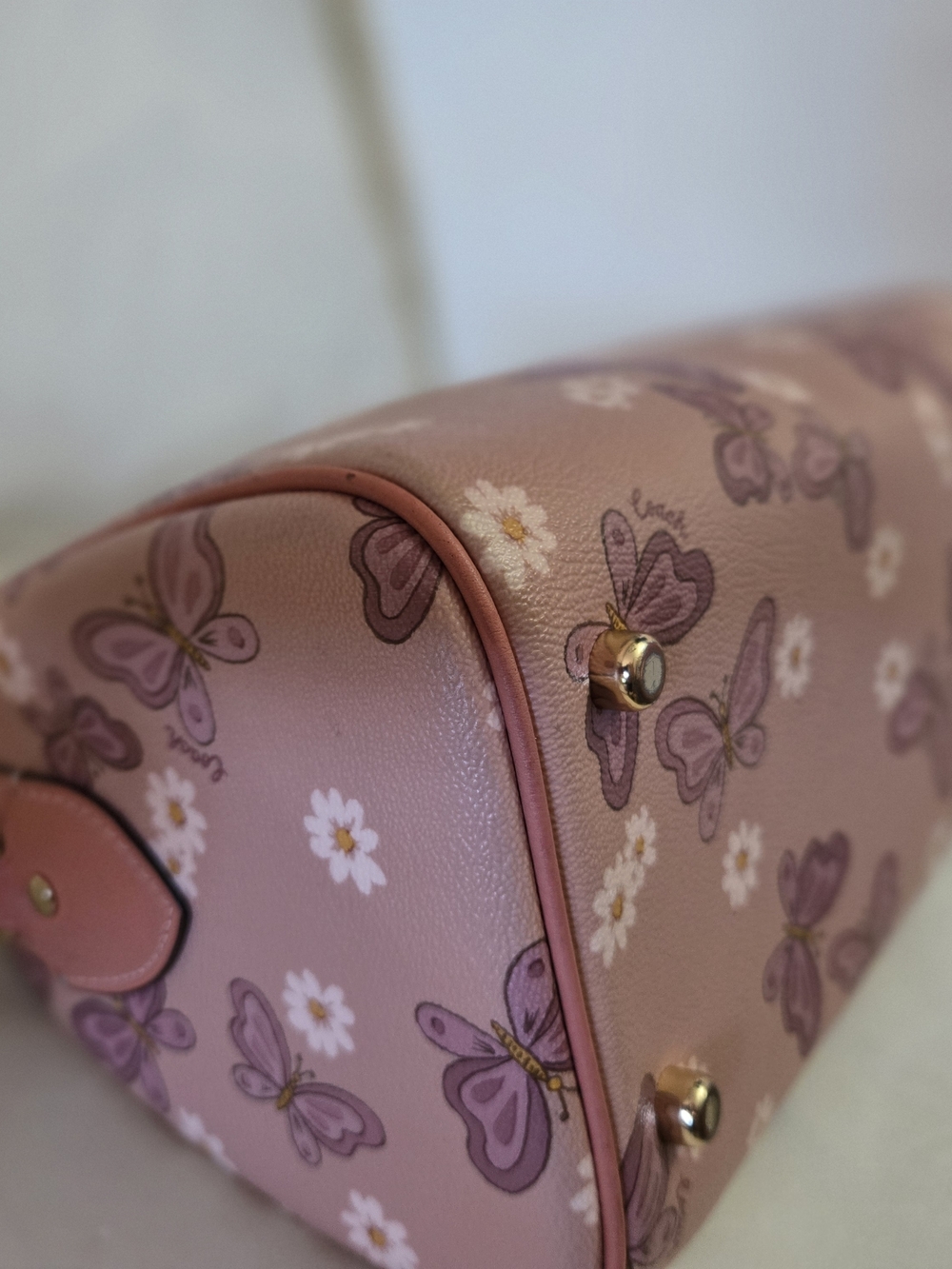 Coach Rowan Limited Edition Pink Butterfly Meadow Satchel Handbag - Picture 11 of 11